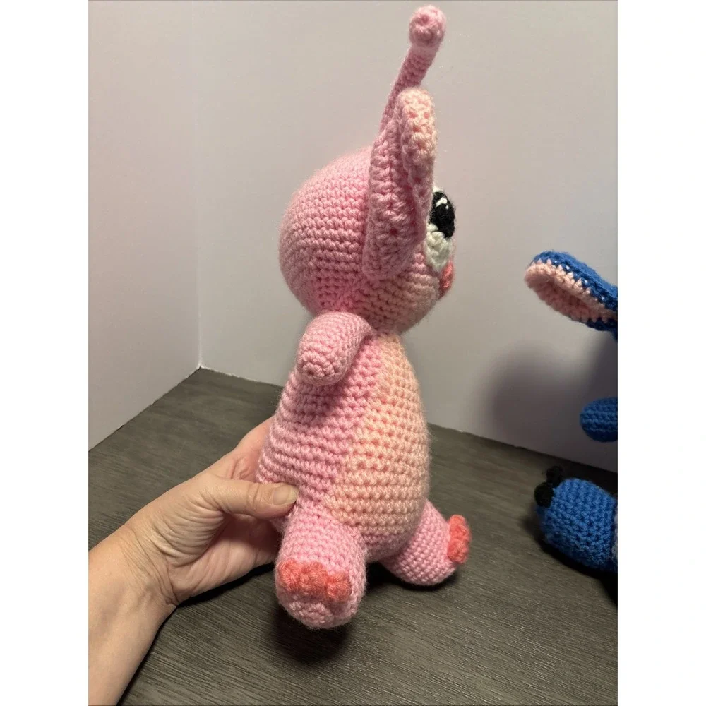 Angel & Stitch -Lilo &‎ Stitch Disney Plush Handmade Crochet Amigurumi 11 Inch